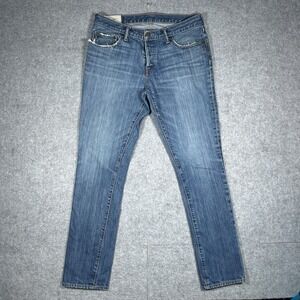 Abercrombie & Fitch Denim Jeans Men's Size 33x32 Blue Wash Straight Leg y2k Era